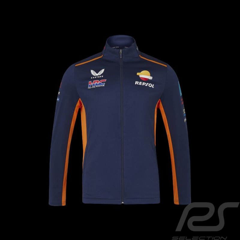 Veste Repsol Honda HRC Moto GP Mir Marini Softshell Bleu marine / Orange TU5822RE-190 - homme