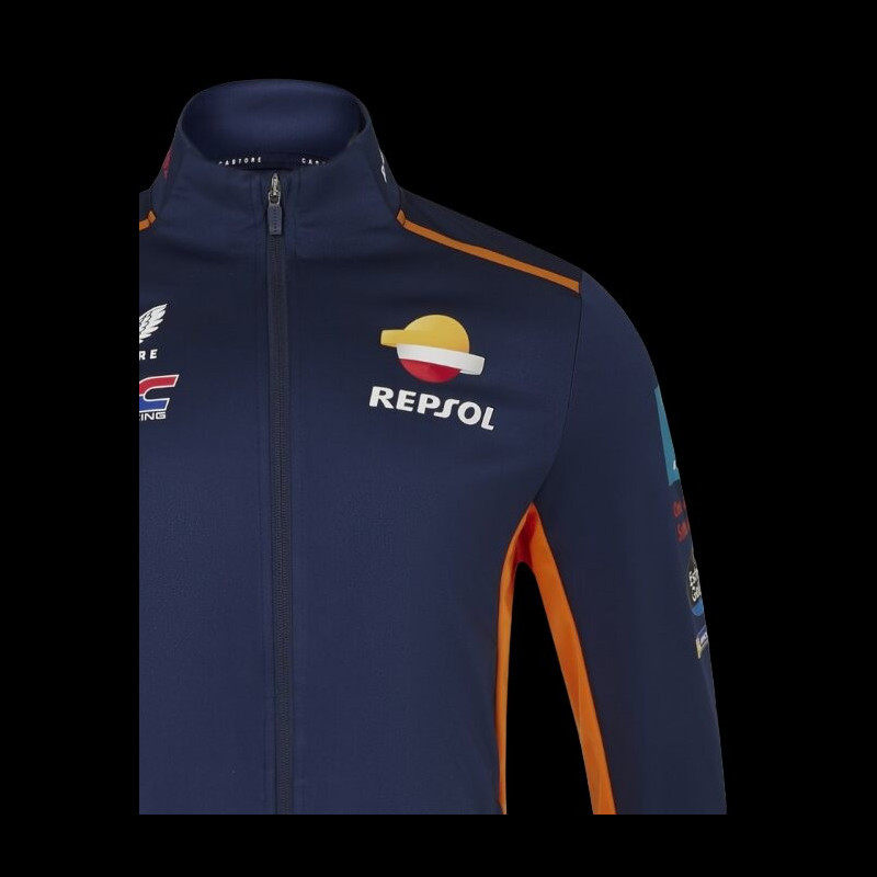 Moto Shell Jacket Honda Softshell Jacket HRC Moto GP Navy Blue / Red TU5822RE-190 - man