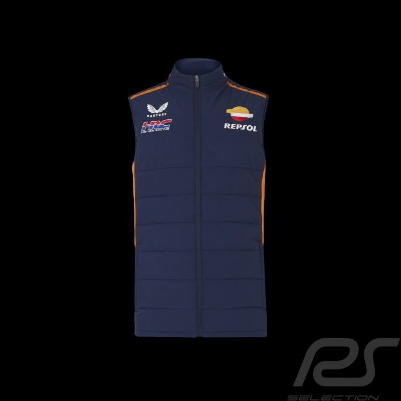 Repsol Honda Jacke HRC Ärmellose Moto GP Mir Marini Marineblau / Orange TU5823RE-190 - Herren