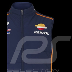 Repsol Honda Sleeveless Jacket HRC Moto GP Mir Marini Navy Blue / Orange TU5823RE-190 - man