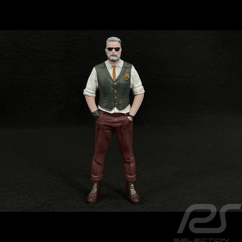 Figur Mann Gentleman Schwarze Brille Diorama 1/18 Premium 18029