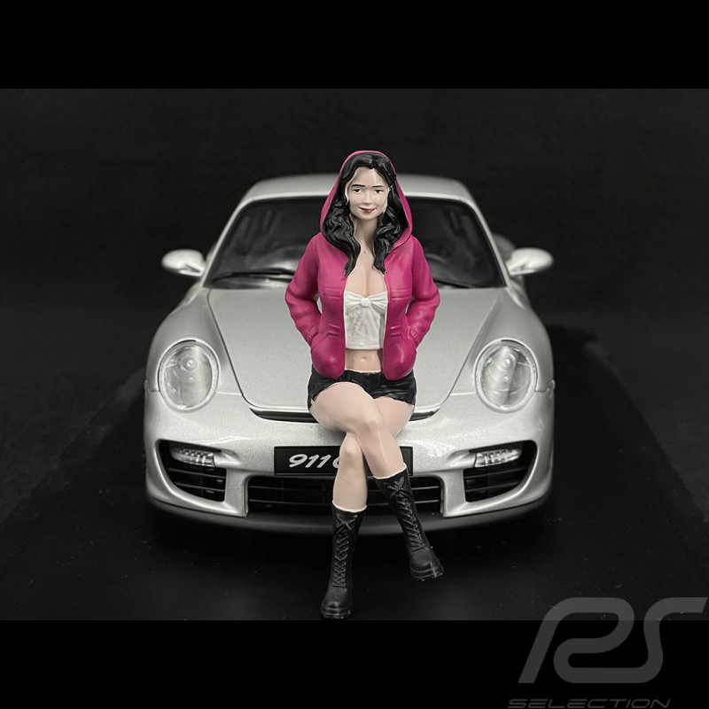 Figurine sexy girl with hoodie Diorama 1/18 Premium 18022