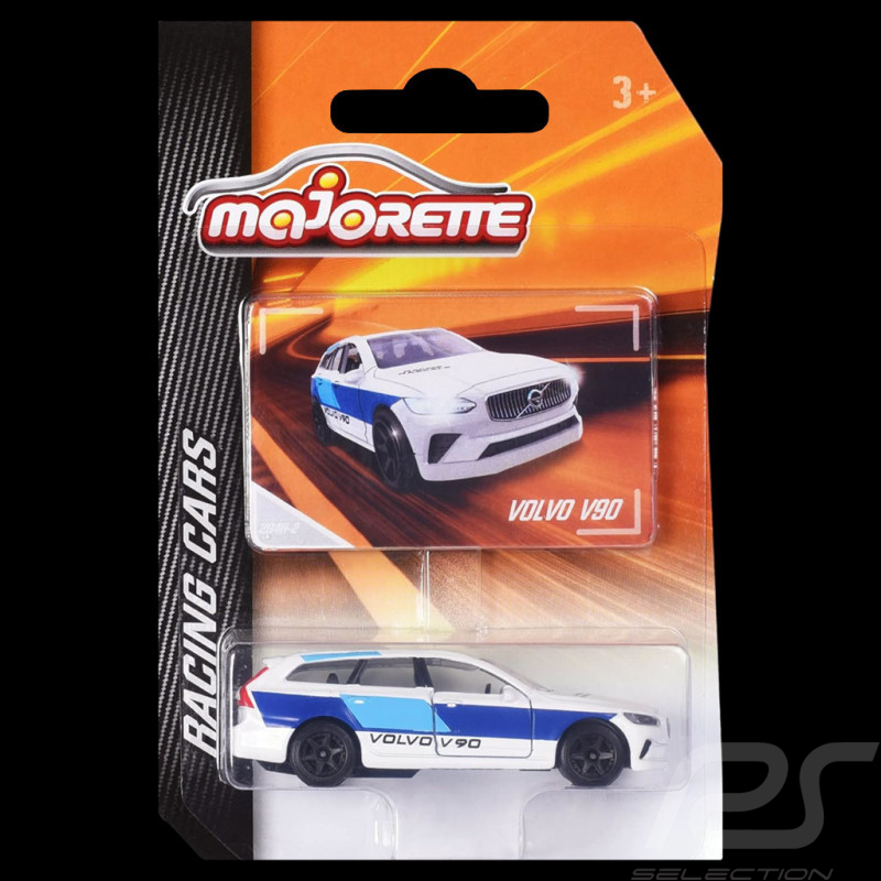 Volvo V90 White Blue Racing Cars 1/59 Majorette 212084009SMO