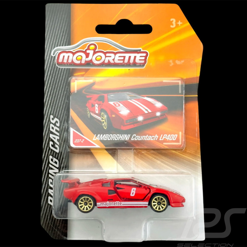 Lamborghini Countach LP400 n° 6 Rot Weiß Racing Cars 1/59 Majorette 212084009SMO