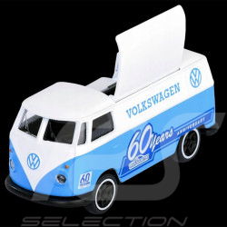 VW Transporter Bulli T1 Anniversary Edition 60 Jahre Blau / Weiß 1/59 Majorette 212054102