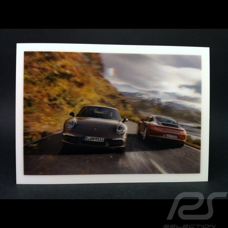 Carte postale relief 991 Carrera 4 et 4S Carte postale relief 991 Carrera 4 et 4S