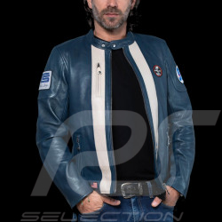 Carroll Shelby Jacket Cobra 98 Racing Leather Royal blue 27424-0012 - men