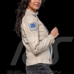 Carroll Shelby Jacket Cobra 98 Racing Leather Beige ecru 27425-2001 - women