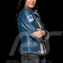 Carroll Shelby Jacket Cobra 98 Racing Leather Royal blue 27425-0012 - women