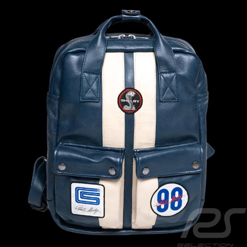 Leder Rucksack Carroll Shelby Cobra 98 GT40 Royalblau 27426-0012