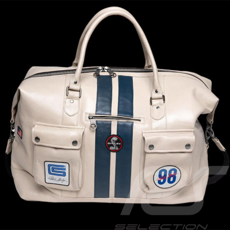 Maxi Leather bag Carroll Shelby Cobra 98 GT500 Weekender 72h Beige ecru 27428-2001