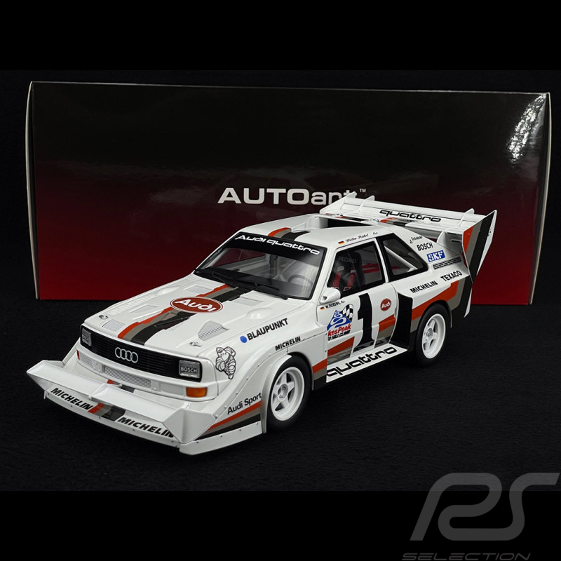 Walter Rohrl Audi Sport Quattro S1 n° 1 Vainqueur Pikes Peak 1987 1/18 Autoart 88700