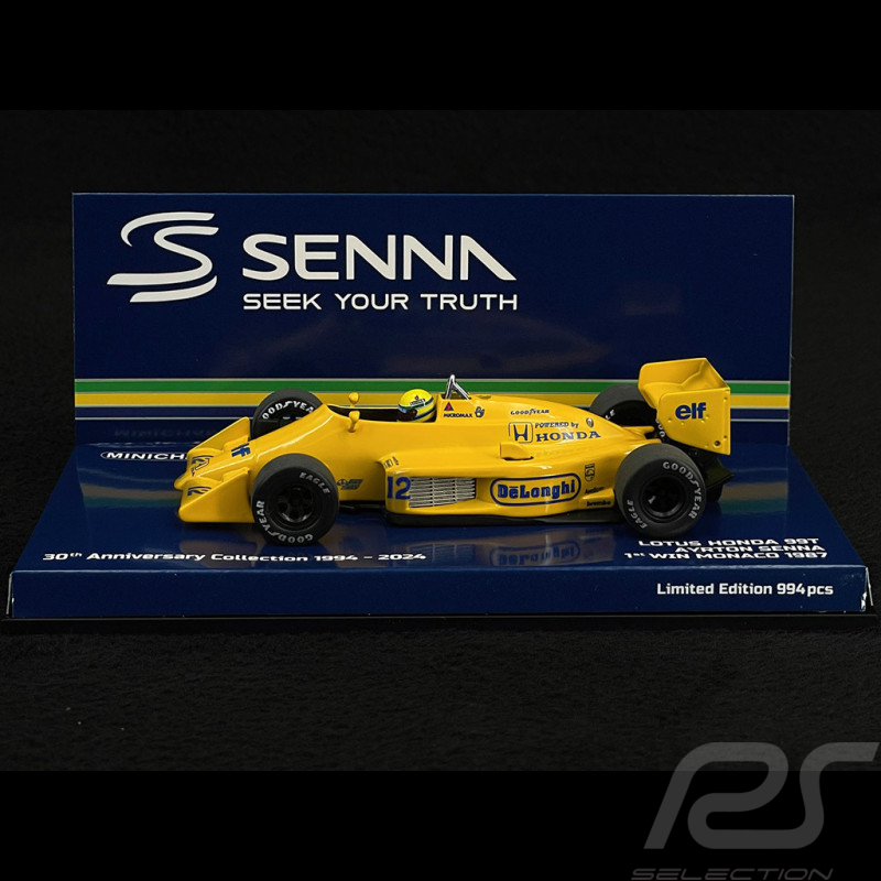Ayrton Senna Lotus Honda 99T n° 12 Sieger GP Monaco 1987 F1 1/43 Minichamps 540873392