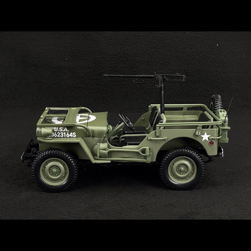 Jeep Army 1944 Maschinengewehr D-Day Grün 1/18 Norev 189016