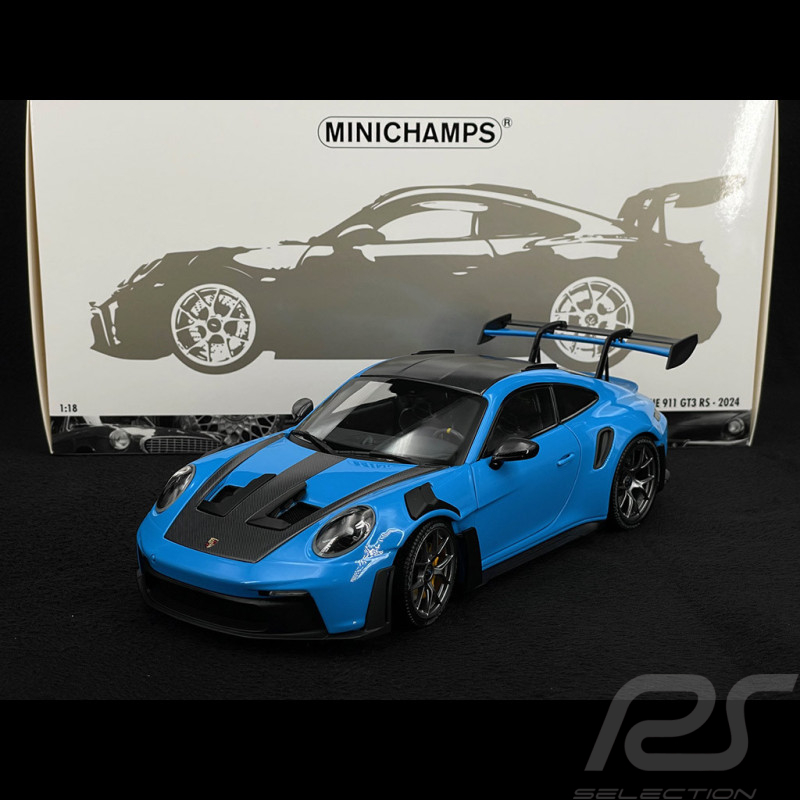 Porsche 911 GT3 RS Weissach Typ 992 2024 Sharkblau / Schwarz 1/18 Minichamps 110062022