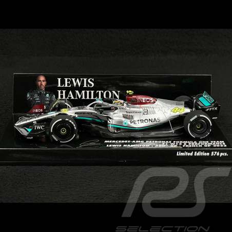 Lewis Hamilton Mercedes-AMG W13E n° 44 2ème GP France 2022 F1 1/43 Minichamps 417221244