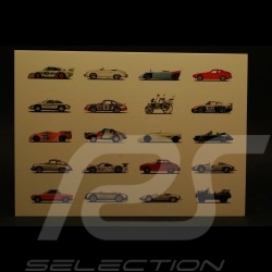 Carte postale voitures-3 Porsche 14.5 x 10.5 cm