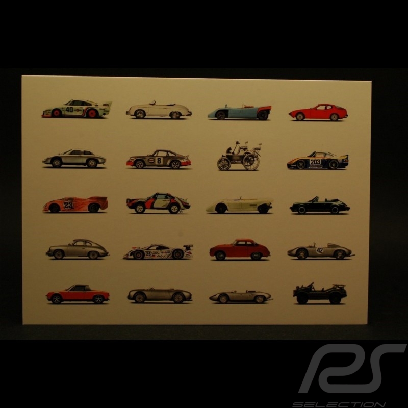 Carte postale voitures 
