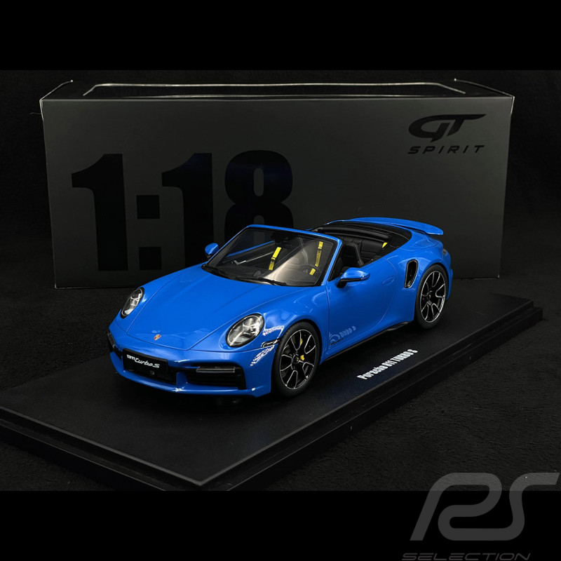 Porsche 911 Turbo S Cabriolet Type 992 2020 Bleu Requin 1/18 GT Spirit GT441