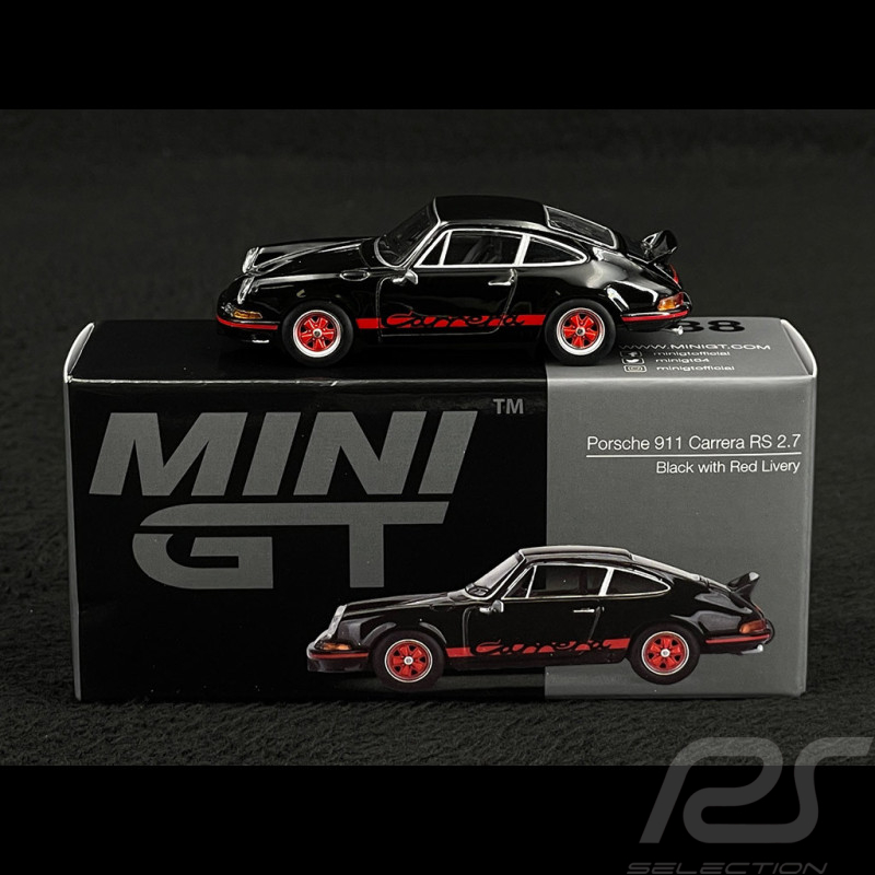 Porsche 911 Carrera RS 2.7 1973 Schwarz / Rot 1/64 MiniGT MGT00688-L