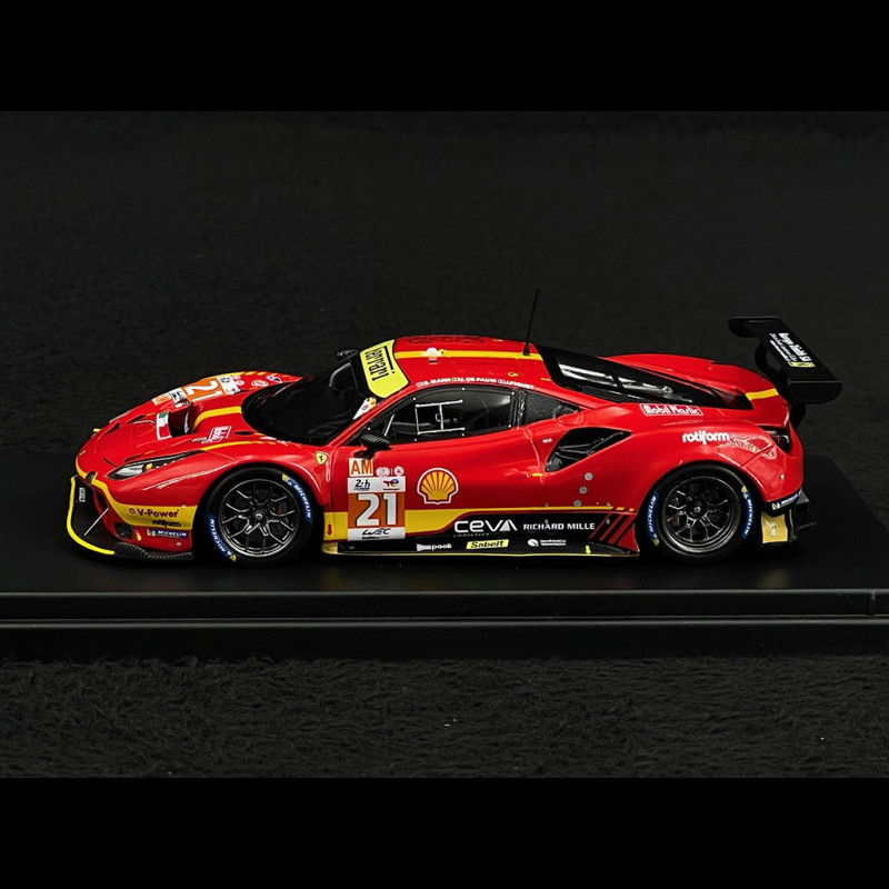 Ferrari 488 GTE #21 Miniature 1/43 LookSmart – 24 Heures Du Mans 2023 Rouge Passion