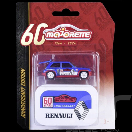 Renault 5 Turbo Anniversary Edition 60 ans Bleu / Rouge 1/59 Majorette 212054102