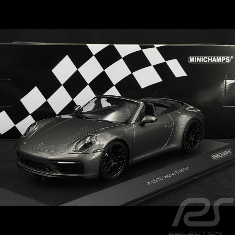 Porsche 911 Carrera 4 GTS Cabriolet Type 992 2020 Gris Agate Métallique 1/18 Minichamps 155063031