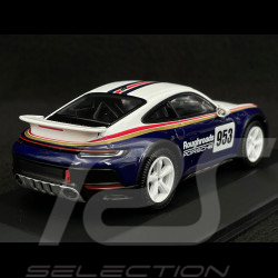 Porsche 911 Dakar Type 992 2023 Roughroads N° 953 Rally Design Gentian Blue / White 1/43 Spark WAP0200020PDKR