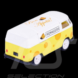 Volkswagen T1 Combi French Touch Deluxe cars Fromagerie Gelb / Weiß 1/59 Majorette 212055013