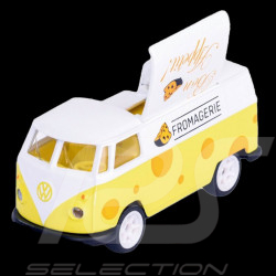 Volkswagen T1 Combi French Touch Deluxe cars Fromagerie Jaune / Blanc 1/59 Majorette 212055013