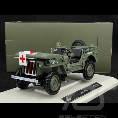 Jeep Army 1944 Ambulance Green 1/18 Norev 189018