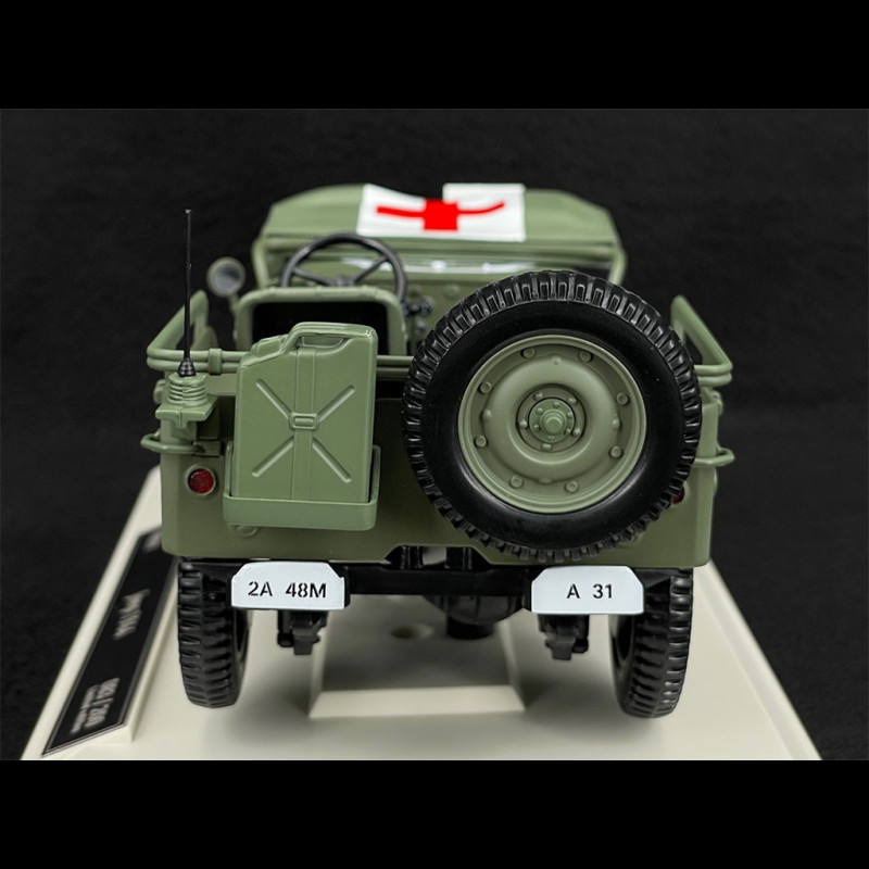 Miniatures montées - Jeep rouge 1942 1/18 Norev - Jeux - Jouets