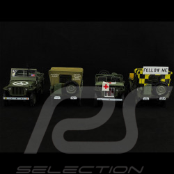 Set of 4 Jeep Army 1944 Special D-Day 1/18 Norev