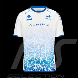 Alpine T-shirt F1 Team Barcelona GP Ocon Gasly White / Royal Blue Kappa 361W41W-A06 - men