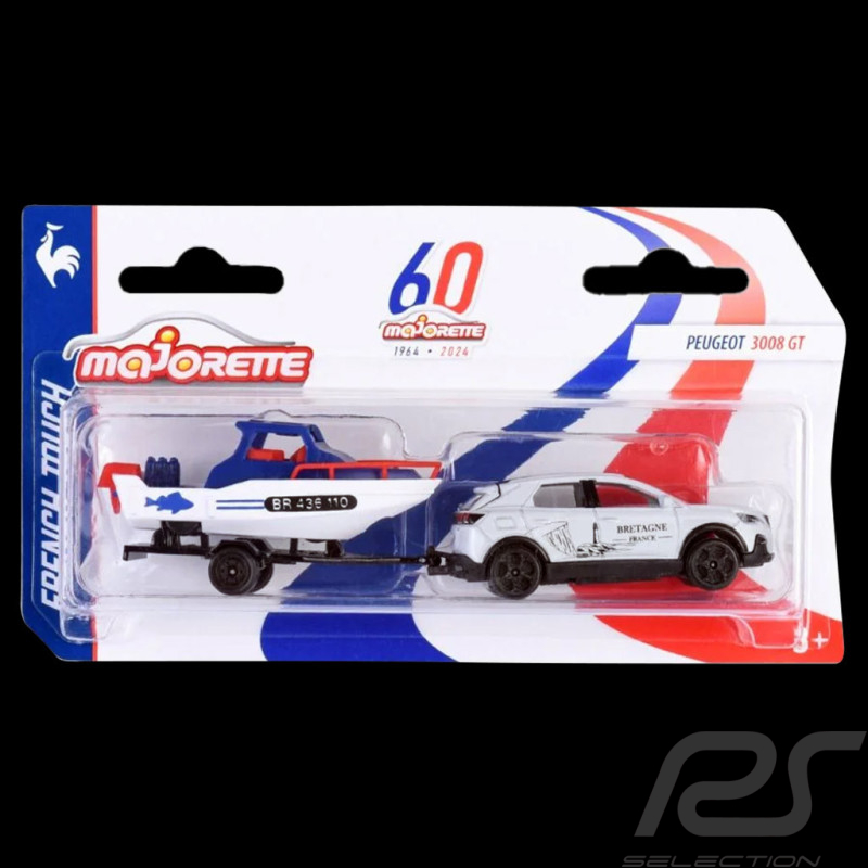Majorette French Touch Set 60 Jahre Peugeot 3008 mit Anhängerkupplung 1/59 Majorette 212055014