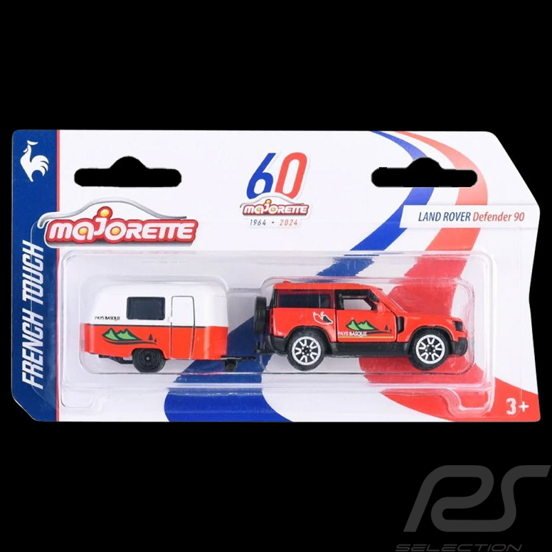 Majorette French Touch Set 60 Jahre Land Rover Defender 90 mit Anhängerkupplung 1/59 Majorette 212055014