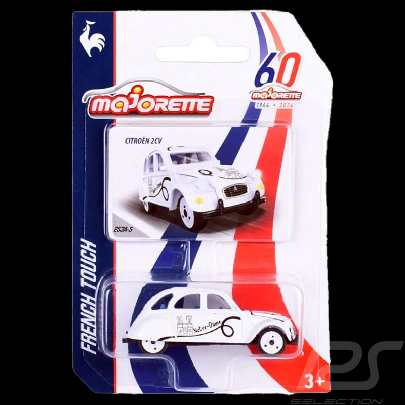 Citroën 2cv French Touch Premium 253A-5 Notre-Dame de Paris Yellow / White 1/59 Majorette 212055011