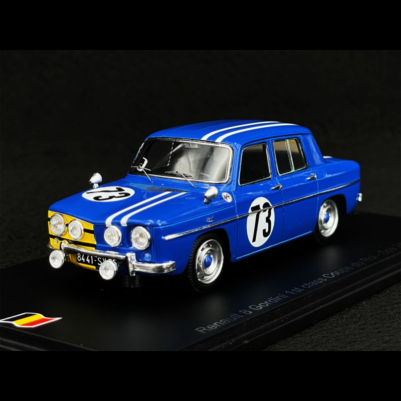 Renault 8 Gordini azul con el número 33 - Pau 1968 (en blíster) - Maqueta a escala 1/43 | Comprar una maqueta de coleccionista – Bernard Miniatures