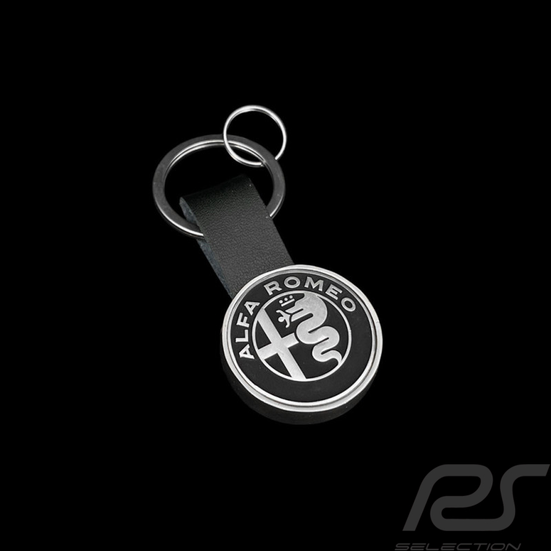 Alfa Romeo Keyring Round Black