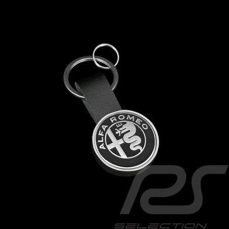 Alfa Romeo Keyring Round Black