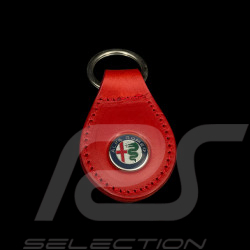Alfa Romeo Keyring Red Leather