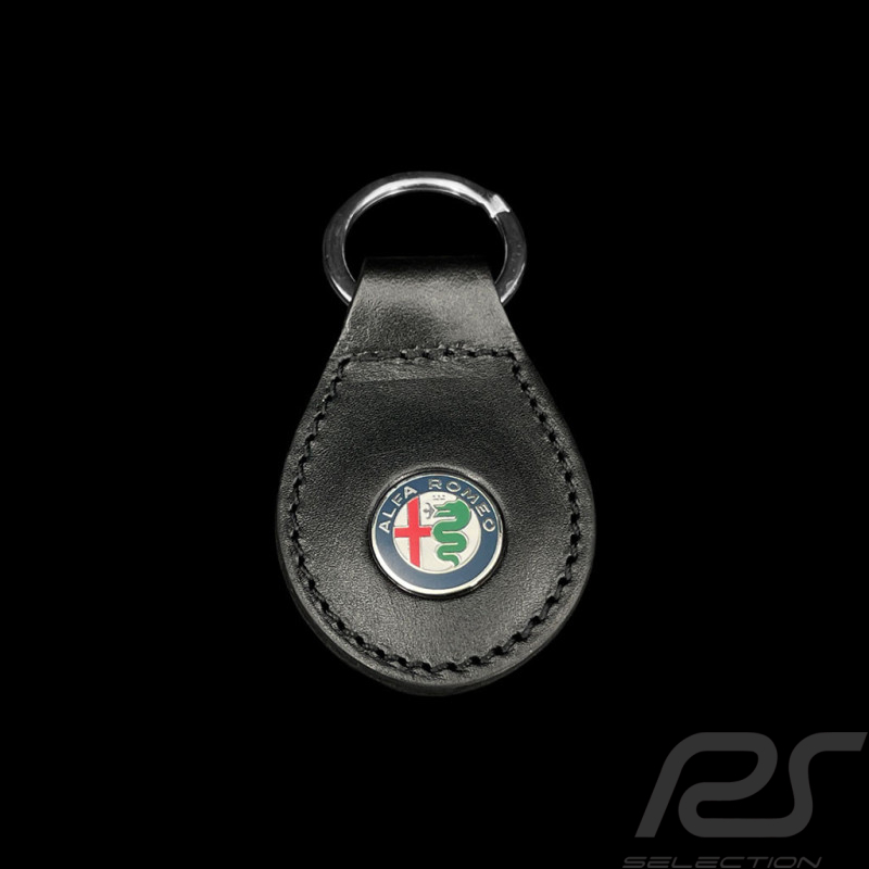 Alfa Romeo Schlüsselanhänger Leder Schwarz