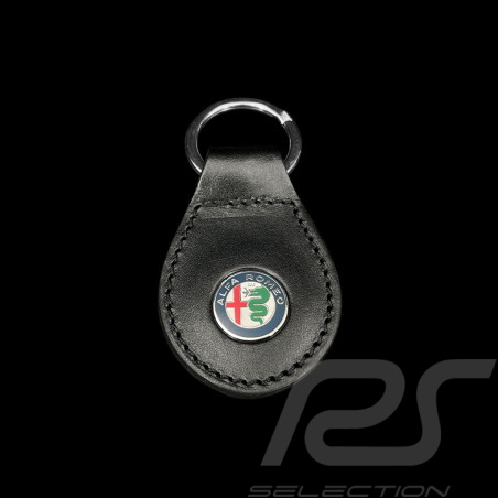 Alfa Romeo Keyring Black Leather