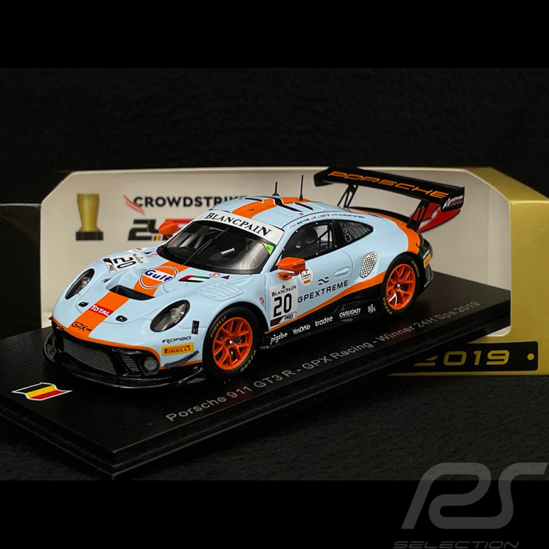 Porsche 911 GT3 R Type 991 n° 20 Sieger 24h Spa 2019 1/43 Spark 43SPA2019