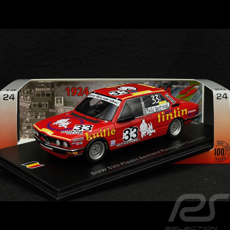 BMW 530i n° 33 Plastic Bertrand Racing 24h Spa 1980 1/43 Spark 100SPA10