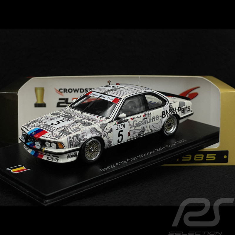 BMW 635 CSI n° 5 Vainqueur 24h Spa 1985 1/43 Spark 43SPA1985