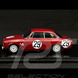 Alfa Romeo 1600 GTA n° 29 2. 24h Spa 1966 1/43 Spark 100SPA09