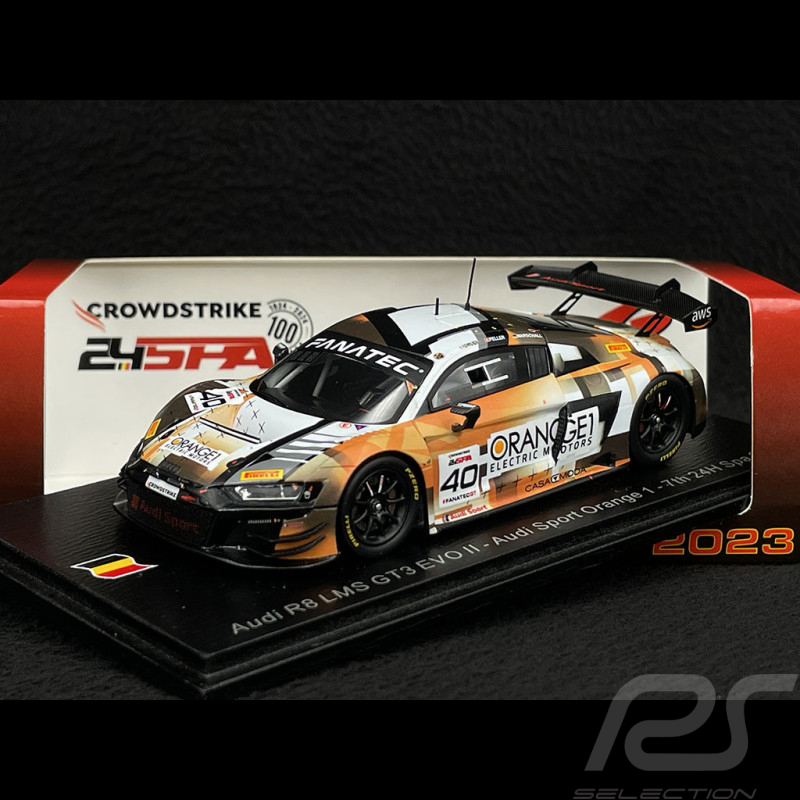 Audi R8 LMS GT3 Evo II n° 40 24h Spa 2023 1/43 Spark SB704