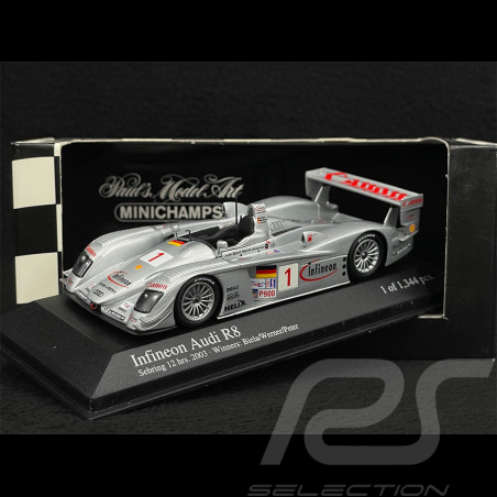 Audi R8 Infineon n° 1 Vainqueur 12h Sebring 2003 1/43 Minichamps 400031391