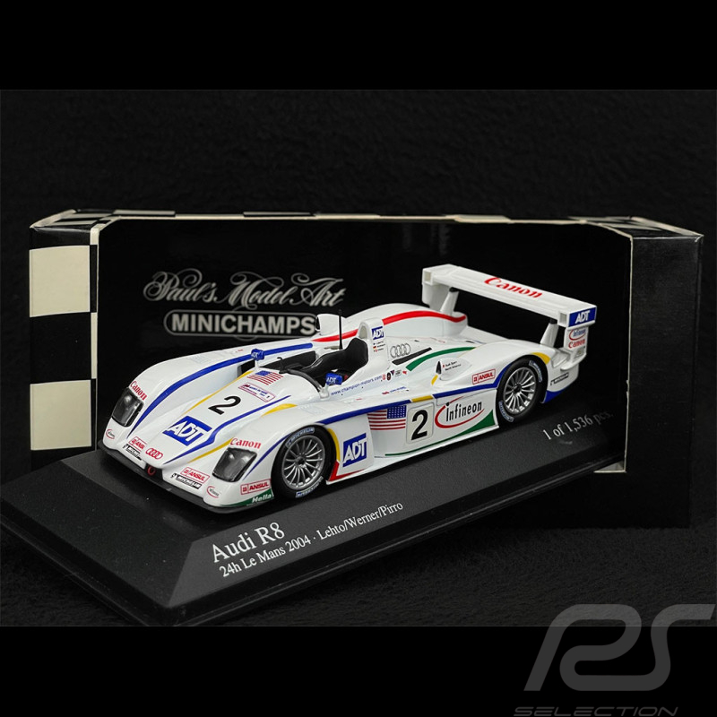 Audi R8 n° 2 3ème 24h Le Mans 2004 1/43 Minichamps 400041302